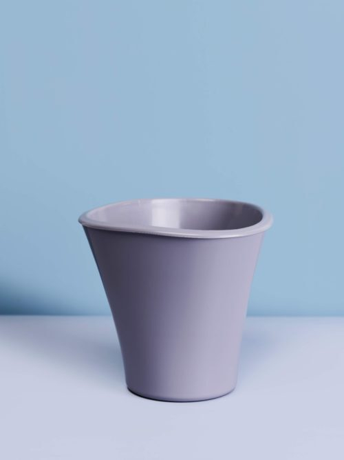 Горшок Лагуна 1,5 серый шелк со вставкой