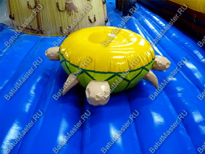Коммерческий надувной батут "Корабль с осьминогом" 16*9*7 м