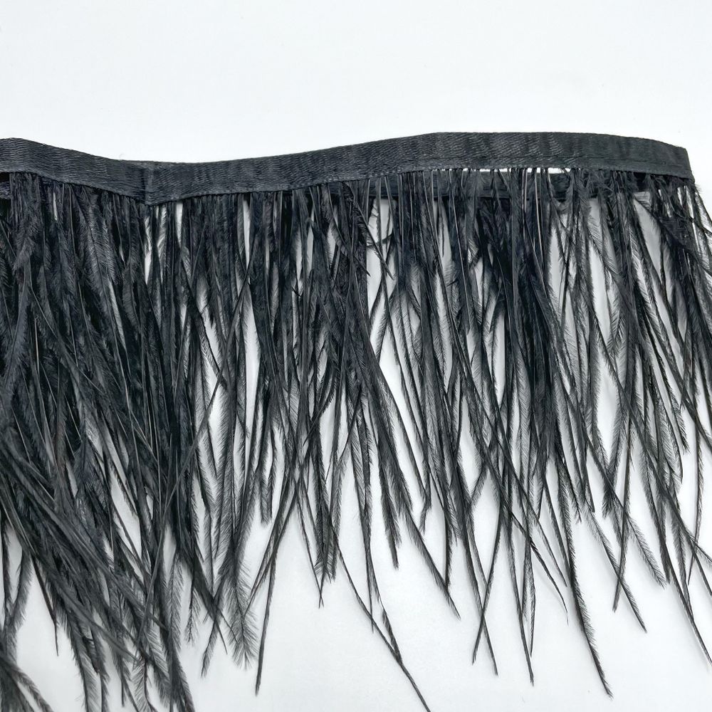 Перья страуса на ленте 10-13 см