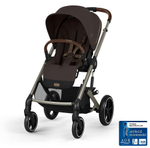 Коляска Cybex Balios S Lux TPE complete Aton S2 Hibiscus Red Base One 4 в 1 Chocolate Brown с дождевиками