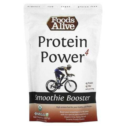 Растительный протеин Foods Alive, Smoothie Booster, протеиновый порошок 4, 227 г (8 унций)