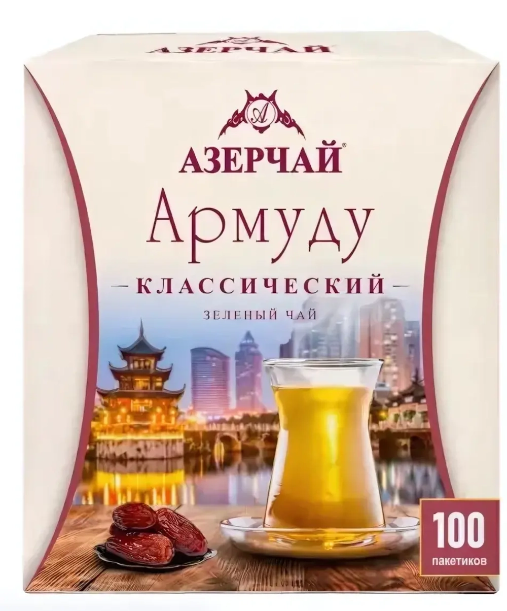 5 Чай Азерчай Армуду зеленый Букет 100п*1,6г*12 (420537) !