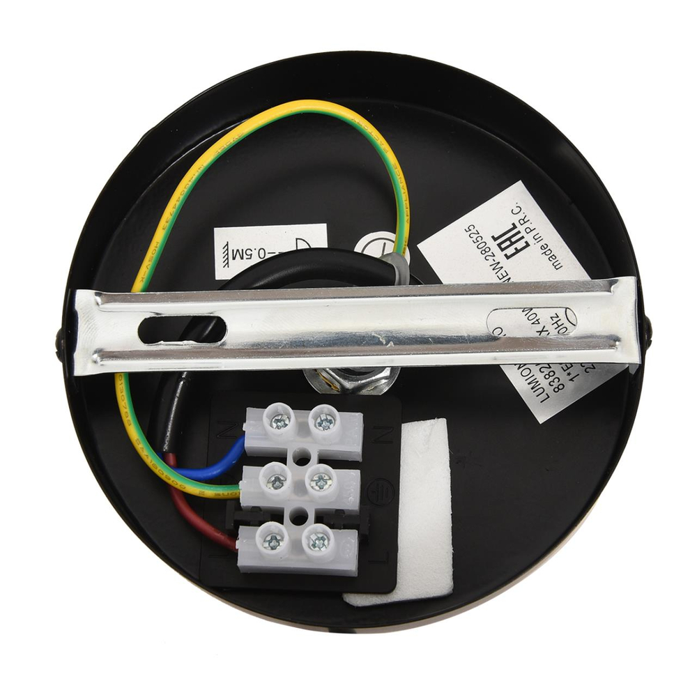 8381/1 ECO LN26 320 черный/бежевый, металл/джутовый шнур Подвес E27 40W 220V ROPE