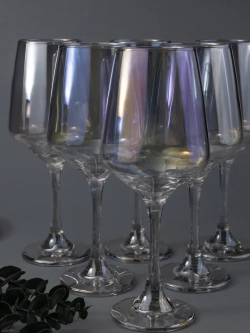 Набор бокалов для вина, 450 мл, 6 шт. перламутровые
