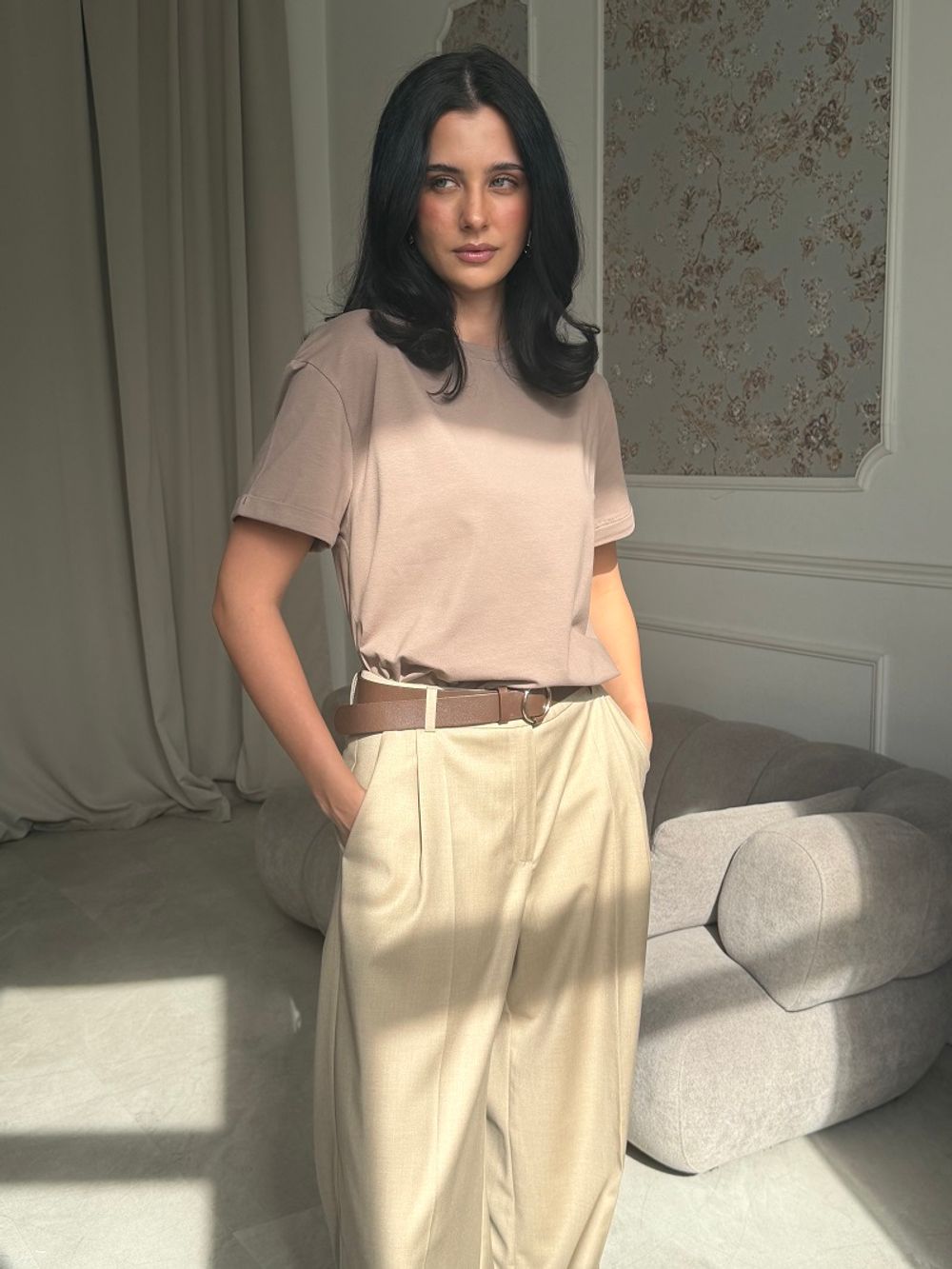 Футболка оверсайз мокко