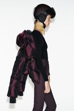 ZARA ВОДОНЕПРОНИЦАЕМАЯ КУРТКА С КАПЮШОНОМ, БОРДОВЫЙ