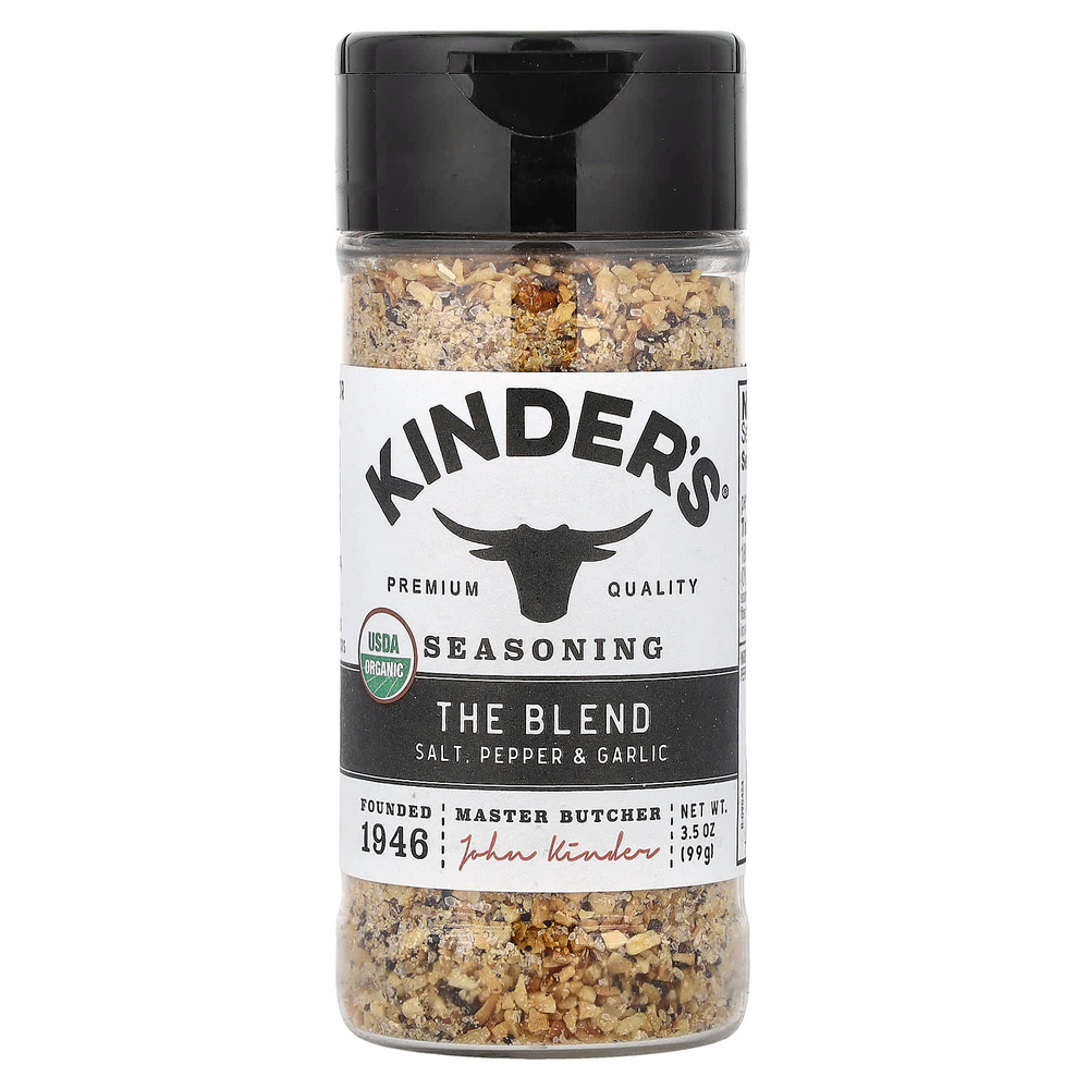 KINDER'S, Приправы, смесь соли, перца и чеснока, 99 г (3,5 унции)