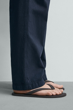 ZARA САНДАЛИИ С РЕМЕШКАМИ, КОРИЧНЕВЫЙ