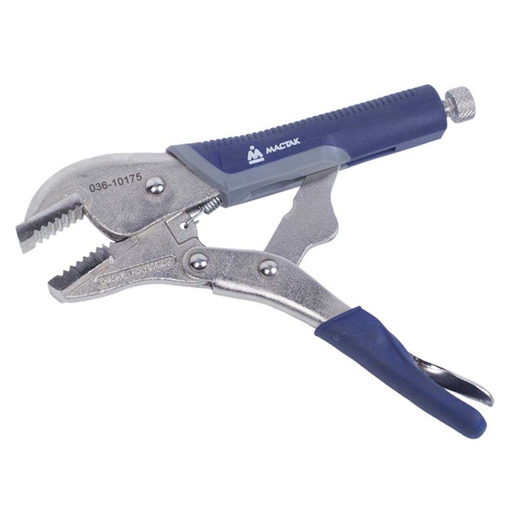 МАСТАК (036-10175H) Зажим с фиксатором 175 мм, прямые губки