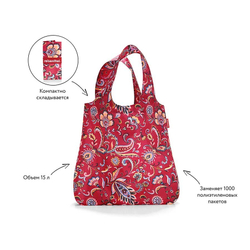 Сумка складная mini maxi shopper paisley ruby