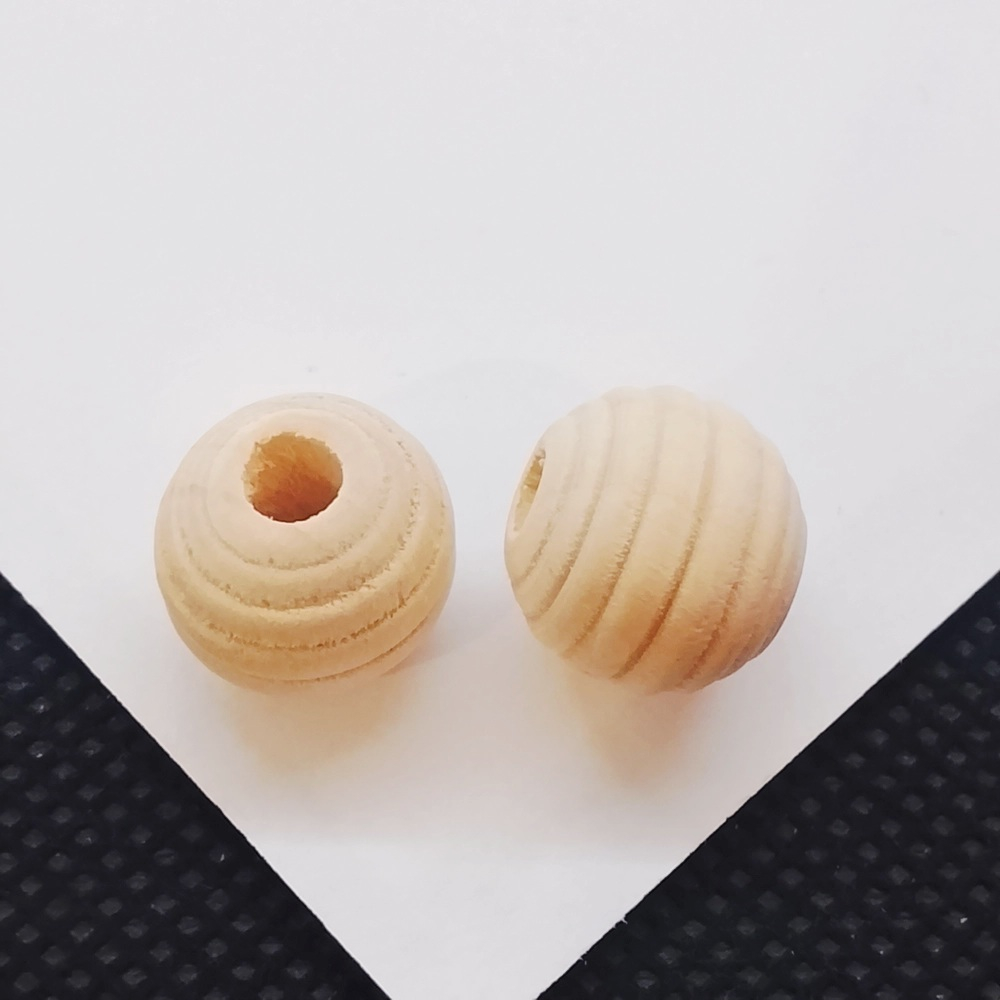Деревянная бусина с рисунком, шар, 12мм, штучно