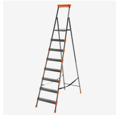 Стремянка Nika СМ8, широкие ступени, высота до рабочей площадки 1720 мм, 8 ступеней 798899