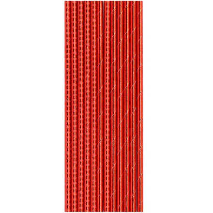 Трубочки для коктейлей фольгированные в красном цвете, 12 шт