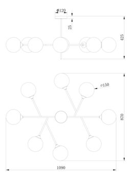 Люстра Freya FR5115PL-08BZ