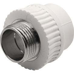 Муфта THERMOLIGHT комбинированная PP-R НР 32х1 белый (10/90)