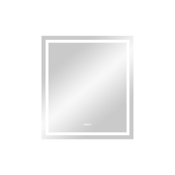 Зеркало "Verte Led" 800х900 с часами, датчиком движения
