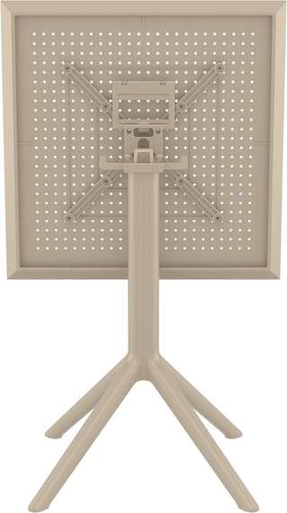 Стол пластиковый складной Sky Folding, 60х60 см, бежевый