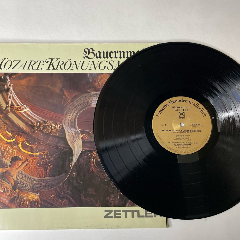 Винтажная виниловая пластинка LP Mozart Моцарт, Annette Thoma Bauernmesse, Mozart Kronungsmesse (Германия 1980)