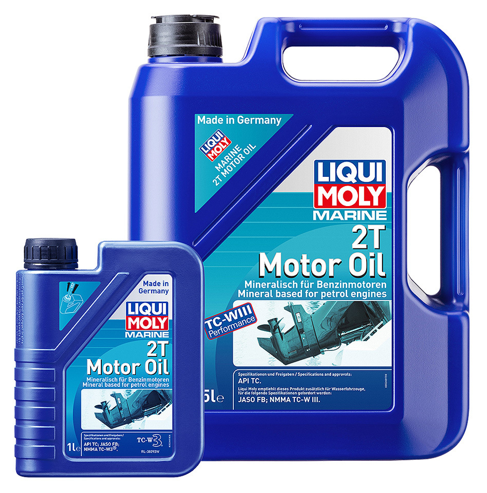 Минеральное моторое масло "Liqui Moly Marine 2T" для 2-х тактных моторов, 5 л (10261498)