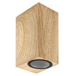 UUL-P42A 2х6W-GU10 IP65 PINE Светильник уличный. под две лампы GU10. Архитектурный накладной. Цвет корпуса сосна. TM Uniel