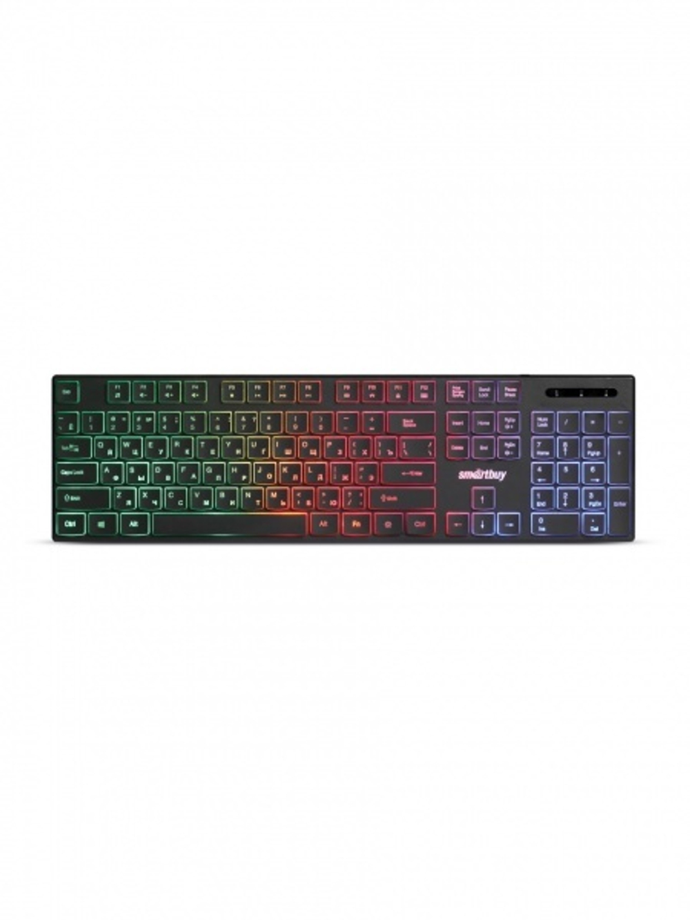 Клавиатура проводная SmartBuy ONE 240 USB мультимедийная с подсветкой черный (SBK-240U-K)