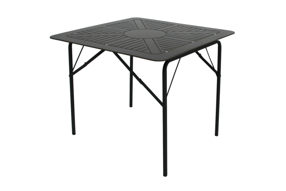 Стол к набору Комплект Агро Бистро арт.KA6273 квадратный (каркас черный, столешница коричневая)