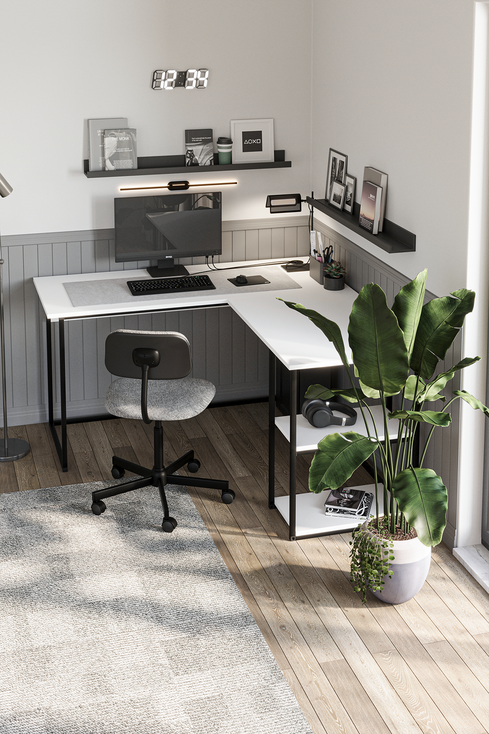 Угловой письменный стол ODIN 140х150 - белый