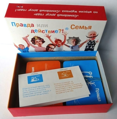 Настольная игра Хэппибанч. Правда или действие. Семья (Оригами)
