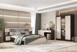 Комод с 3-мя ящиками Бася, Дуб беленый, Венге