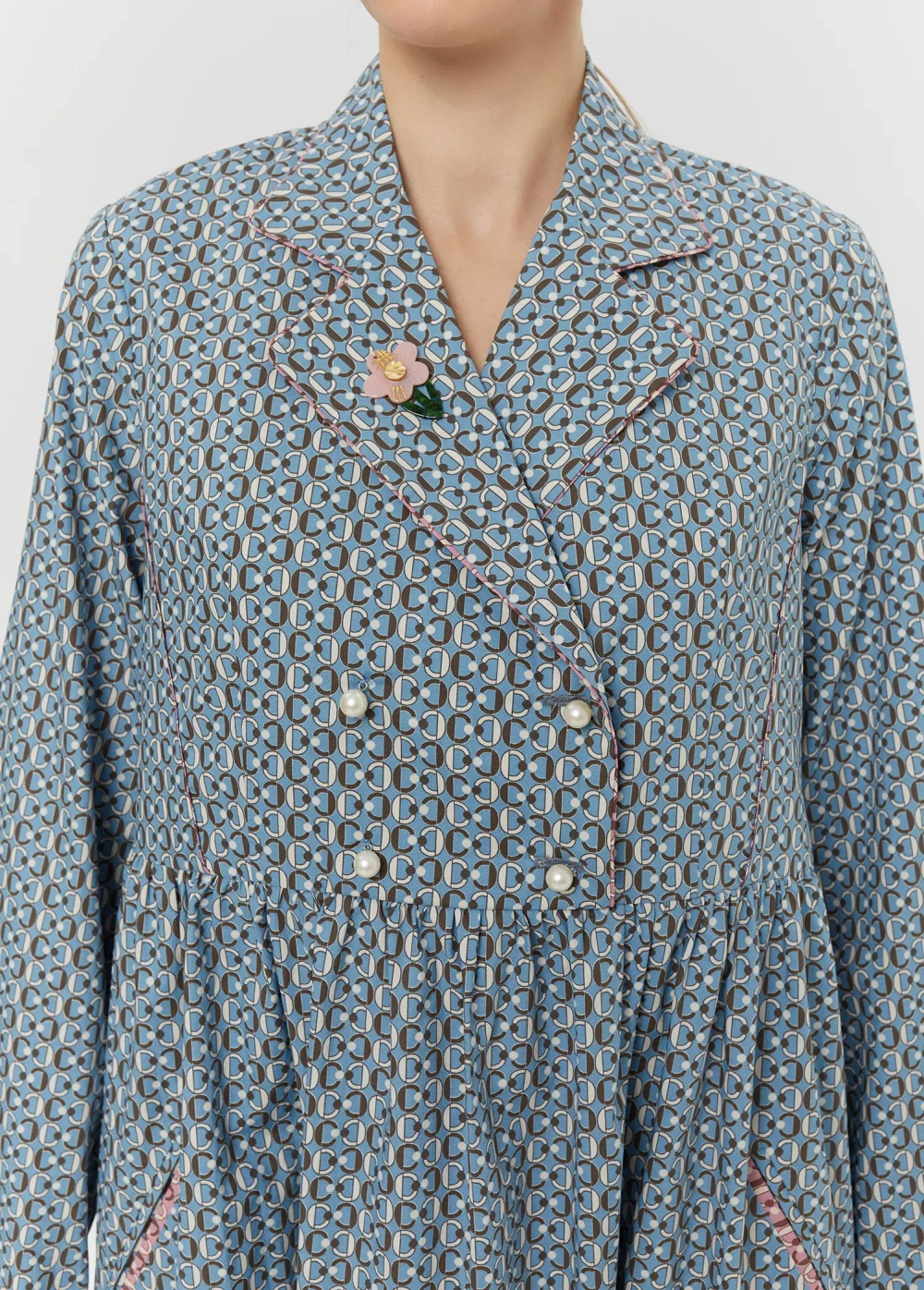 Платье «Узоры», синий