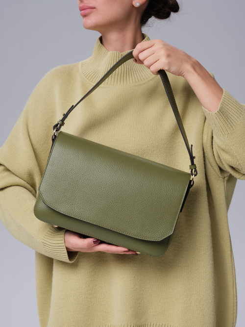 Сумка на плечо Deboro 30512 зеленая водоросль