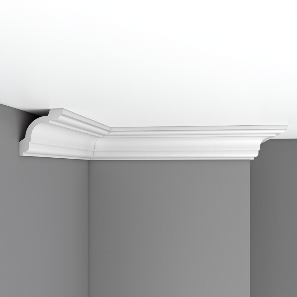 Плинтус потолочный гладкий Decomaster 96630 75х75х2400мм