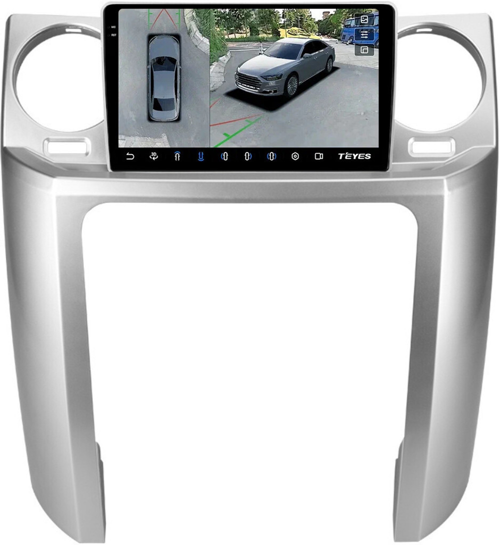 Магнитола для Land Rover Discovery 3 2005-2009 (закругленные углы) - Teyes CC3-2K-360 на Android 10, 2K QLED, 6/128Гб, CarPlay, 4G SIM-слот, 4 камеры в комплекте
