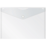 Папка-конверт на кнопке Бюрократ, А5, 180 мкм, прозрачная