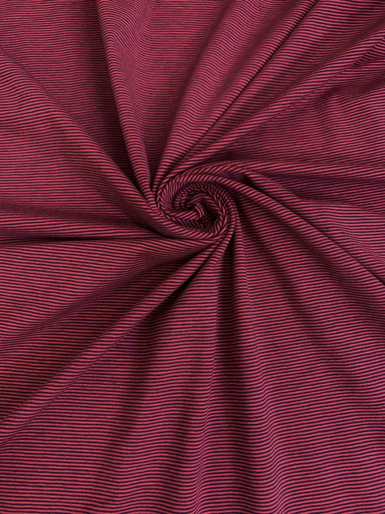 Трикотаж хлопок принт полоска бордо/черн NB#08