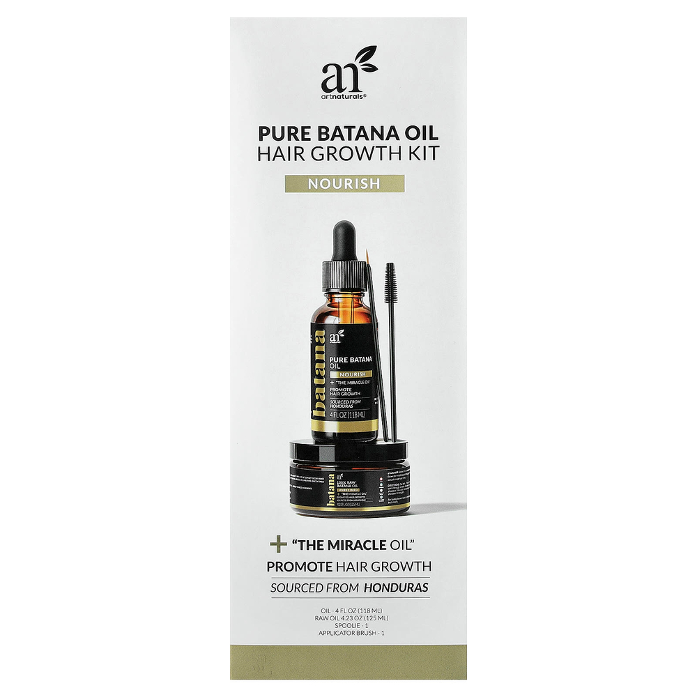 artnaturals, Чистое масло батаны, набор для роста волос, набор из 4 предметов