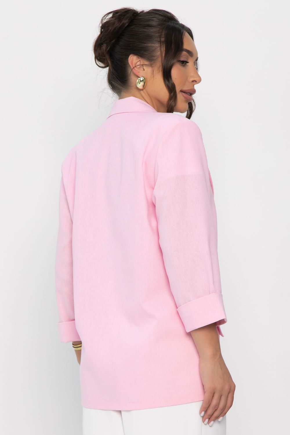 Пиджак льняной Мэрлин (розовый) Б15430-7М LT Collection