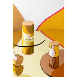 Банка для хранения горчичного цвета с авторским принтом из коллекции Freak Fruit, 1,25л