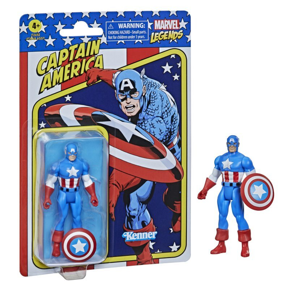 Marvel Legends - Фигурка Капитана Америки 10 см в стиле ретро F2652