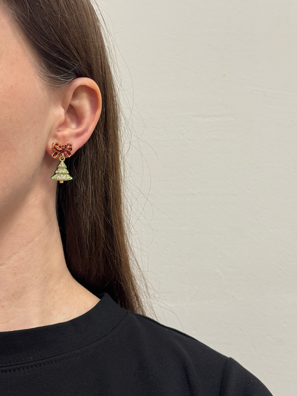 Серьги Ёлочки с бантами