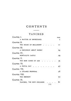 Tancred or The New Crusade | Disraeli Benjamin