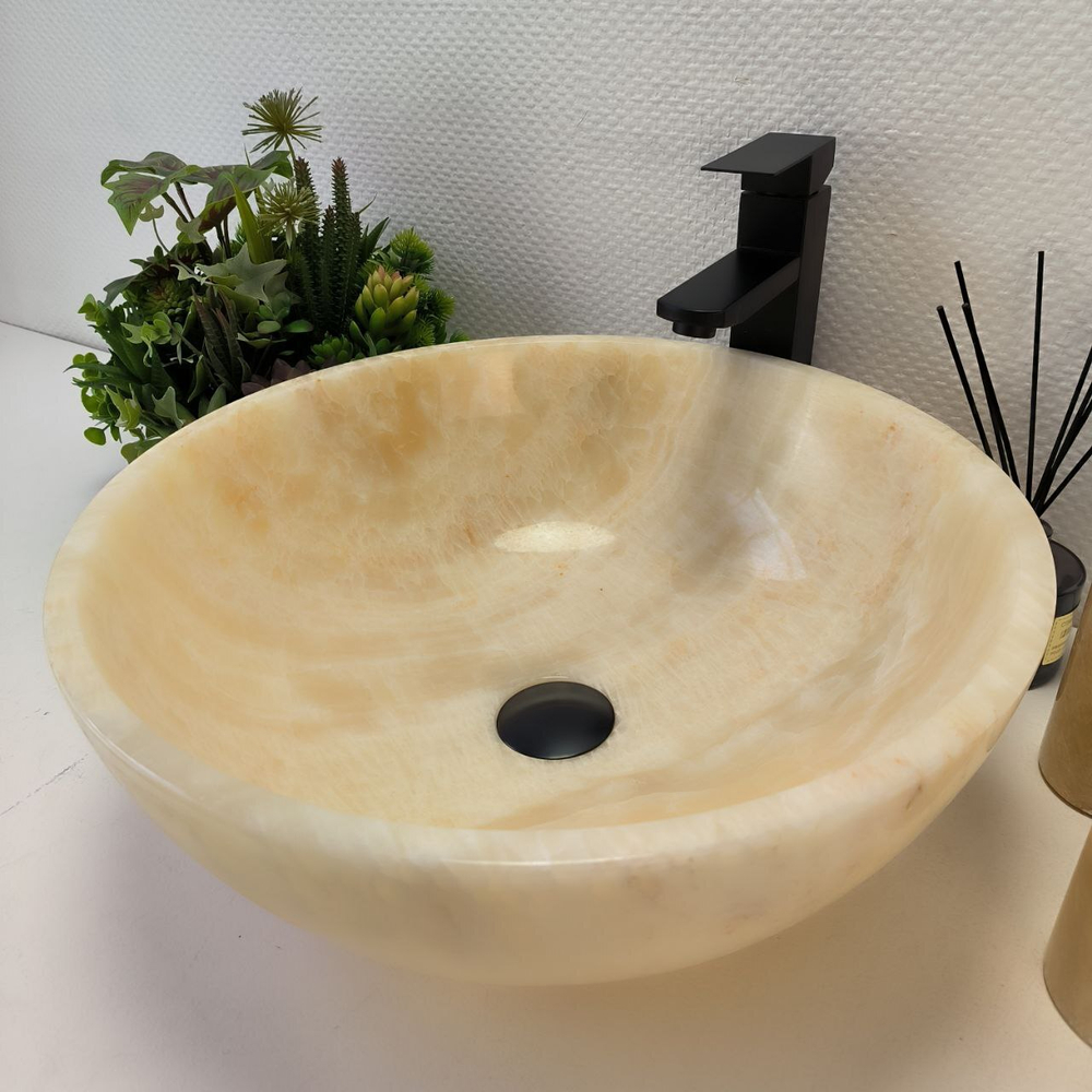 Раковина из оникса Bowl Yellow TinLip BO-63040 45*45*17 39