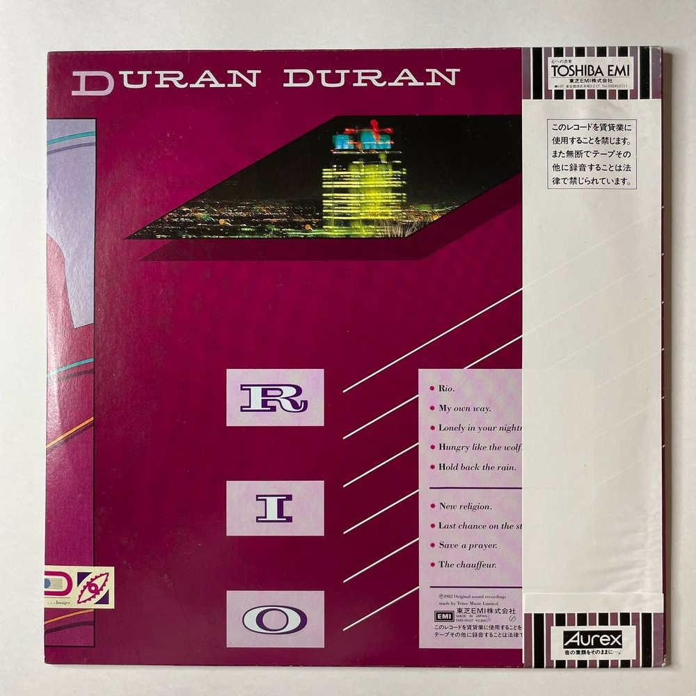 Винтажная виниловая пластинка LP Duran Duran Rio (Japan 1982) (Obi) Last Chance On The Stairway