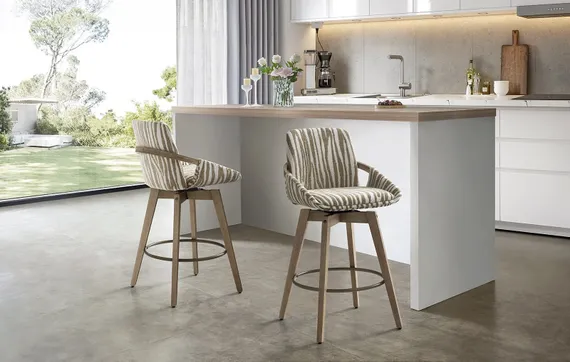 Крутящийся полубарный стул Veneto бежевый