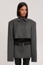 Юбка-баска в полоску