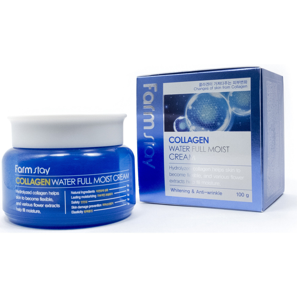 Увлажняющий крем для лица с коллагеном FarmStay Collagen Water Full Moist Cream 100 гр.