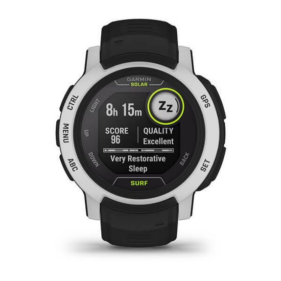 Умные часы Garmin Instinct 2 Solar Surf черный с белым безелем