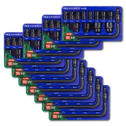 ( 10 K-T ) Набор головок ударных 15пр. 1/2''(6-гр.) (10,12, 13, 14, 15, 17, 19, 21, 22, 24, 27, 30, 32мм) в ложементе RockForce RF-4159K ( 10 K-T )