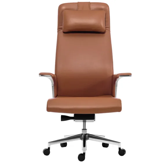 Эргономичное кресло Match HB, коричневая кожа | Bartoli Design