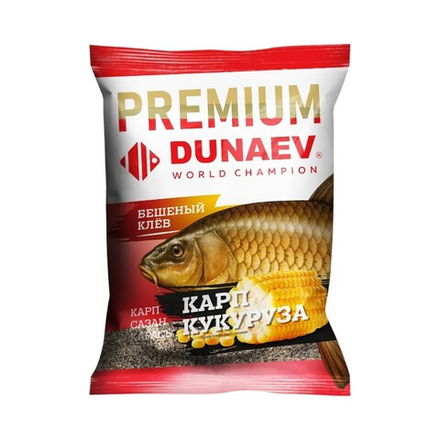 Прикормка "DUNAEV-PREMIUM" 1кг Карп-Сазан Кукуруза